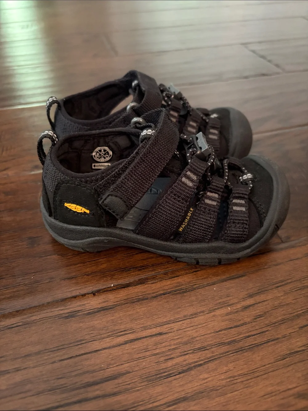 Keen Kids Black and Orange Closed-Toe Sandals